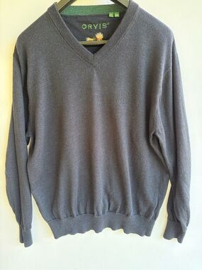 Orvis Men’s 100% Merino Wool V-Neck Sweater Size L